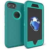 iPhone 7 Case, Viero Defender Case Heavy Duty Rugged Impact Resistant Full Body Protective Armor Military Grade Protection Belt Clip Built-in Screen Protector Case Cover for iPhone 7 - Teal/Teal