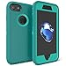 iPhone 7 Case, Viero Defender Case Heavy Duty Rugged Impact Resistant Full Body Protective Armor Military Grade Protection Belt Clip Built-in Screen Protector Case Cover for iPhone 7 - Teal/Teal