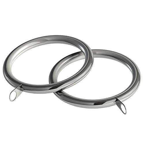 Speedy IDC 28mm Standard Lined Curtain Rings, Chrome, 8 Pack