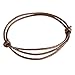 Black Adjustable Genuine Leather Bracelets Anklet for Men and Women (Set of 3)
