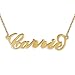 SOUFEEL Personalized Necklace Custom Name Necklace Nameplate Gold Plated Copper Necklace