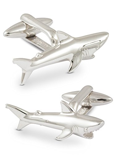 ZAUNICK Shark Cufflinks Sterling Silver