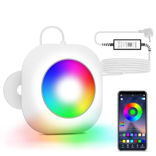 LyLmLe 20W Wireless LED Lighting, 12V Submersible Pool Lights with APP Control, Dimmable, IP68, Waterproof, Magnetic Lamp with 8M Cable for Above Ground Pool