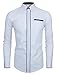 TAM WARE Men's Premium Casual Inner Contrast Slim-Fit Long-Sleeve Button Down Dress Shirt TWNMS310-1-CMS03-WHITE-US M