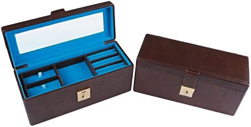 Uberlyfe Jewellery Box & Accessories Box with Mirror and 1 Clasp Lock