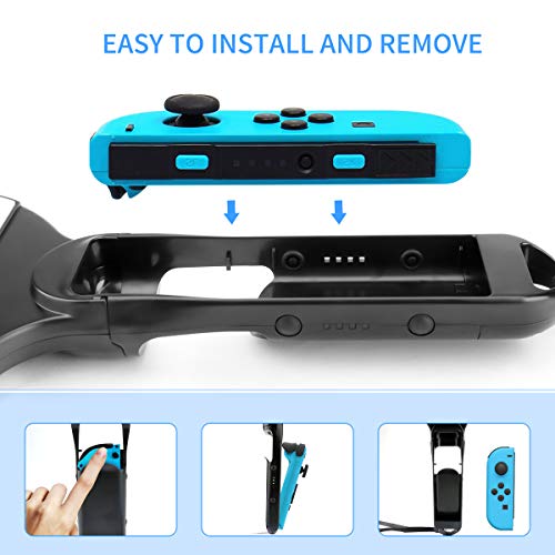 LINGSFIRE Switch Tennis Racket and Ping Pong Paddle For Nintendo Switch Joy-Con Controller, Accessories Compatible with Mario Tennis Aces Sports Games, 2 Pairs Set - Thumbnail 2
