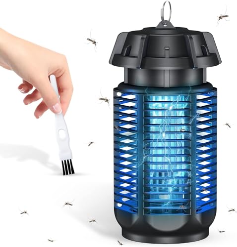 TERRIFI Electric Bug Zapper, 20W UV LED Mosquito Killer Lamp, 4000V High Voltage Power, Effective Area 80m², Suitable for Indoor and Outdoor Use, Fly Trap Light for Home, Office and Garden