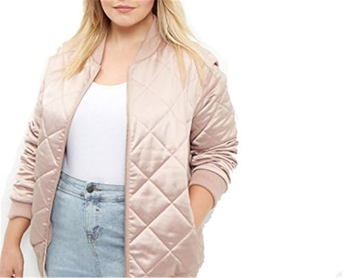 Jimmetfrend Plus Size Fashion Women Casual Warm Outwear Long Sleeve Zipper Big Size Jacket 3XL 4XL 5XL 6XL Pink 6XL