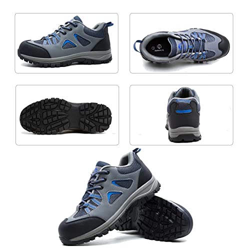 ISOOUS Safety Shoes Men Women Lightweight Work Shoes Steel Toe Breathable Safety Footwear