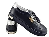 Roberto Botticelli Limited Boys/Girls Leather Fashion Sneakers Lace-up Closure Shoes.Little Kids/Big Kids (12-12.5 Little Kid US / 30 IT, Blue)