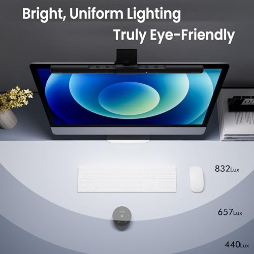 Quntis PC Screen Lamp with Remote Control, Adjustable Screen Light Automatic Dimming, LED USB Computer Lamp 40 cm Monitor Light Bar Lighting for Office Gaming