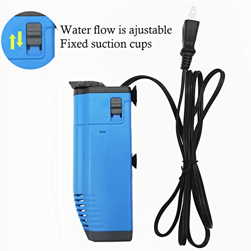 HITOP Submersible Aquarium Internal Filter, Adjustable Underwater