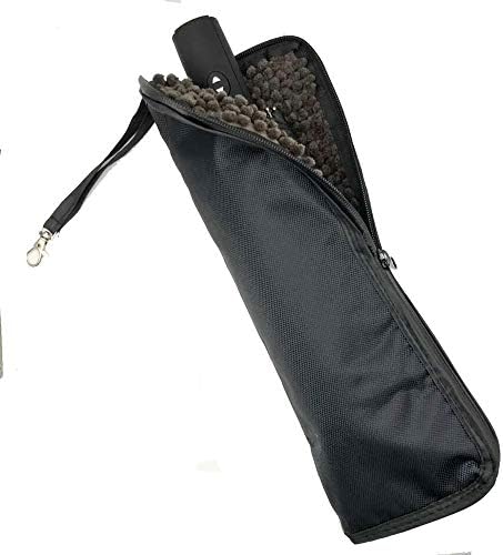 折り畳み傘カバー 超吸水 傘ケース 2面吸水 梅雨対策 防水ファスナー 折り畳み傘袋 傘入れ 超安い 34cm 軽量 グレー 携帯便利 マイクロファイバー