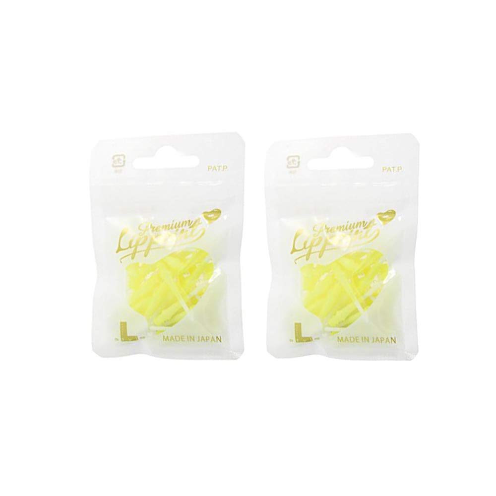 LSTYLE Premium Lippoint – 2-Tone Yellow – 60 Count – Regular Length – Soft Tip Points – 2BA Thread