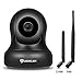 HD Home Security Camera, Wireless WiFi Camera with an Additional 5db Powerful Antenna for Home Monitor, Pan/Tilt Control, 4X Digital Zoom, Night Vision (P1-Black)
