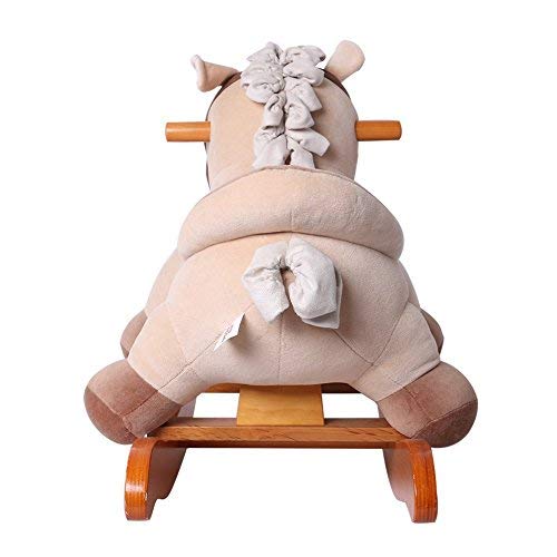 image for Hessie Modern Plush Rocking Horse with Soft Cute Stuffed Animal, Indoo