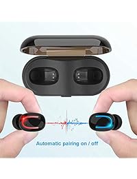 Yemon Auriculares inalámbricos Bluetooth con 1500 mAh Portátil Cargador Caso Mini in Ear Cancelación de Ruido Auriculares Bluetooth Inalámbrico para iOS y Andorid Dispositivos