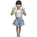 Jastore Girls Cute Bow Girl Pattern Top+Grid Shorts Kids Clothes Clothing Sets,White,3-4T