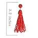 NLCAC Women's Beaded tassel earrings Long Fringe Drop Earrings Dangle Red