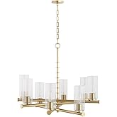 quorum lighting Juniper - 8 Light Chandelier-27 Inches Tall and 32 Inches Wide-Aged Brass Finish -Traditional Installation