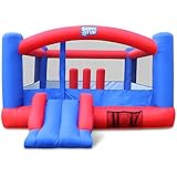Inflatable Bounce House | Giant 12x10.5 Feet Blow-Up Jump Bouncy Castle for Kids with Air Blower, Carry Bag, Stakes & Repair Kit | Easy Set Up for Hours of Backyard Play & Party Fun | Ages 3-10