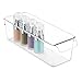 iDesign Linus Plastic Fridge and Freezer Storage Organizer Bin with Handle, Clear Container for Food, Drinks, Produce Organization, 11.5