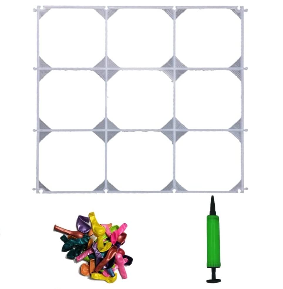 Photo 1 of Miupoo Flower Arrangement Balloon Grid,Wedding Flower Wall Background Board,Balloon Grid for Birthday Party, Garden DIY Wall Decor,12 Inches,9 Pieces