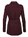 RubyK Womens Double Breasted Pea Coat Jacket with Pockets