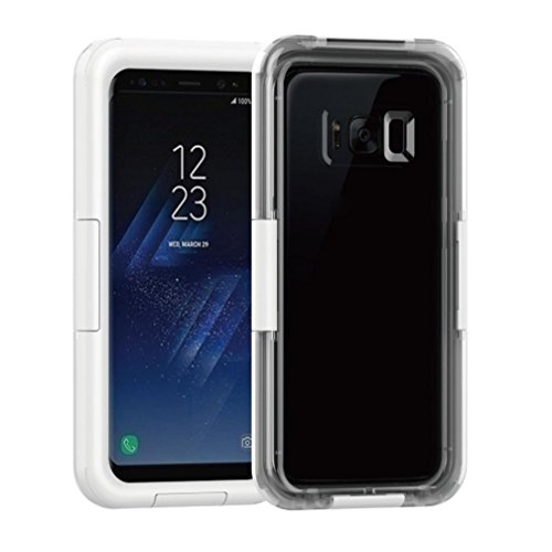 for Samsung Galaxy S8 Plus 6.2 Inch Case Ounice Transparent Silicone IPX-8 Qualified Waterproof Case 360 Degree Protective Case Cover for Samsung Galaxy S8 Plus 6.2 Inch (White)
