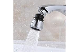 All-Plastic Water-Saving Kitchen Faucet with Bubbler, Easy Quick Installation, Durable Imitation Metal Finish - Bulk Pack for