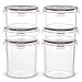 Komax Biokips Tall Large Dry Food Storage Round Containers (Set of 6) – Airtight, Leakproof with Locking Lids – BPA Free Plastic – Microwave, Freezer and Dishwasher Safe