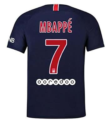 Amazon.com: New 2018/2019 Paris Saint Germain Stadium 7 MBAPPE Home Jersey Mens Blue S: Clothing