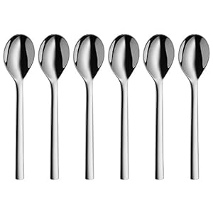 WMF Nuova 1291656046 Koffielepel 6-delig, lengte 13,5 cm, Cromargan®, Vaatwasmachinebestendig, Geschenkverpakking