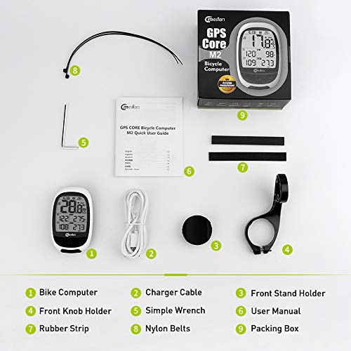 Meilan M2 Bluetooth Wireless Bike Computer IPX5 Waterproof Bicycle Computer Odometer Accurate Speed Tracking Motion Speedometer for Sports ANT+ Communication Protocol for Wireless Data Transmission - Thumbnail 7