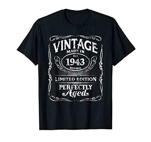 Vintage Premium Made In 1943 Classic 77th Birthday Gift m7 T-Shirt