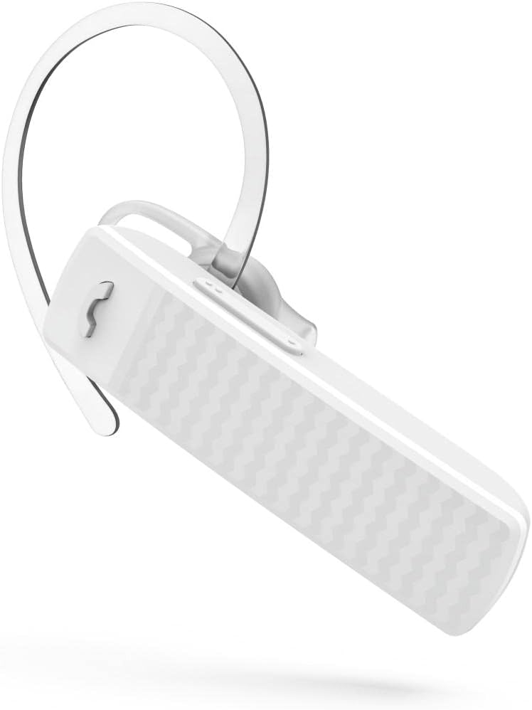 Hama Mono Bluetooth 5.0 Headset 15Hr Talk Time Multipoint Voice Control White