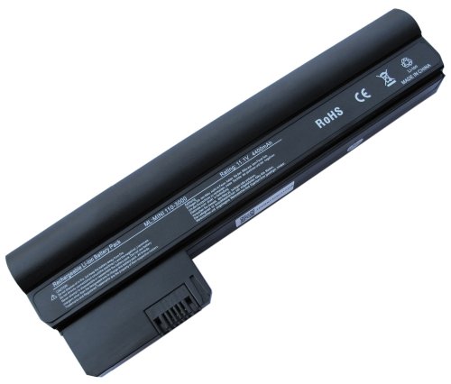Floureon Replacement HP Mini 110-3000 Compaq Mini CQ10-400 Battery 11.1V 5200mAh Black