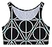 Urban CoCo Women's Multi Digital Printed Sexy Bodycon Sleeveless Cropped Tank Top
