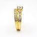 JewelStory 18k Gold Plated AAA CZ Diamond Wedding Ring Set for Women Size 12