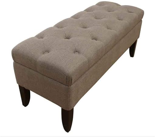 Upholstered Button Tufted Storage Ottoman Hinged Top Button Tufted Linen Upholstered Storage Bench Bedroom Bed End Stool Entryway Shoe Bench 65cm 90cm 105cm Size 90cm Amazon Co Uk Kitchen Home