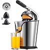 Aicok Orange Juicer Electric Powerful 160W Electric Citrus Juicers with Humanized Handle, 2 Cone Sizes,Stainless Steel Dripless Spout and Non-Slip Feet, BPA Free