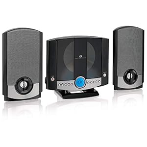 GPX HM3817DTBK Home Music System with Remote and AM/FM Radio black