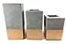 Square Concrete Succulent Planters/Air Plant Holders/Vase. (set of 3) BIRCH & GOLD. Cement Succulent pots. Modern Planter set
