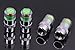 iSaddle 36 PSI 2.4 Bar Car Tire Pressure Monitoring Valve Cap Sensor Indicator 3 Color Eye Alert 4Pcs