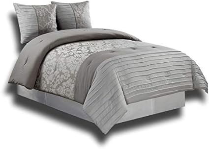 Cflagrant Couvre Lit Matelasse 2 Personnes Gris Et Silver Deauville 2 Housses De Coussin Amazon Fr Cuisine Maison