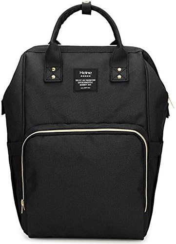 Diaper Bag,Mommy Backpack for Baby Care Multi-Functional Baby Nappy Bag with Insulated Pockets and Waterproof Fabric Large Capacity (Black)