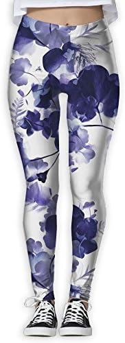 Womens Folk Porcelain New Fashion GYM Sportswear Slim Sleek-Fit Yoga Capris Personalized Casual Pants For Women Home &amp; Outdoor
