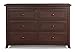 Graco Kendall 6 Drawer Double Dresser, Cherry Kids Bedroom Dresser with 3 Drawers, Wood & Composite Construction, Ideal for Nursery, Toddlers Room, Kids Room