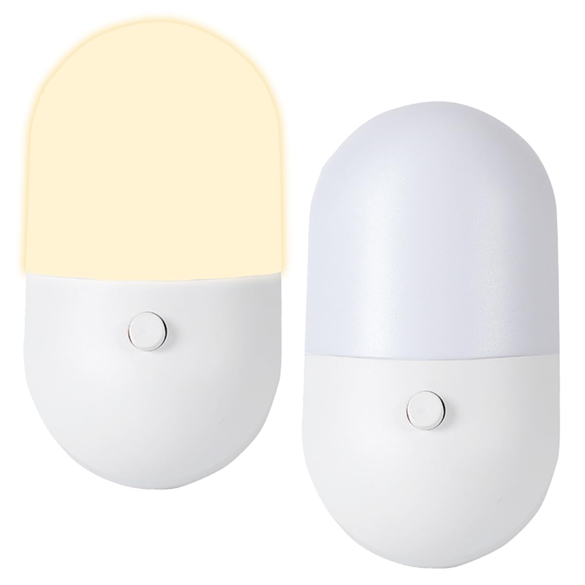 VYAOCJL Insert Night Light And Dusk To Dawn Photoelectric Sensor, 2 Packs, 3000k Warm White Night Light Children's Bedroom, Corridor, Staircase, Nursery, 0.4w