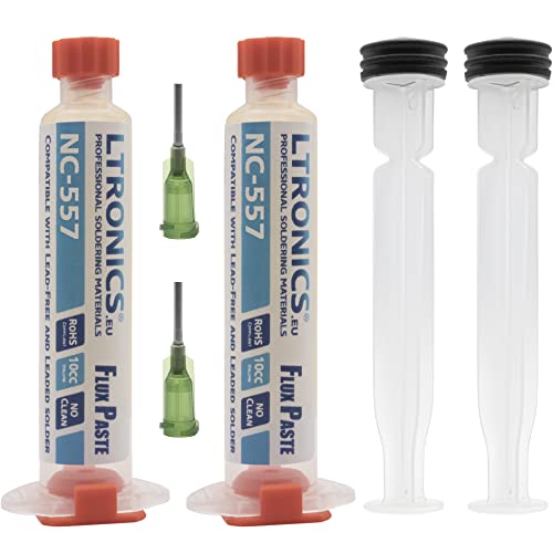 LTronics NC-557 Solder Flux Paste for SMD BGA PGA Soldering, 10cc Kit - Pack of 2